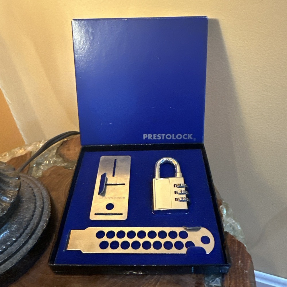 PRESTOLOCK Travel Lock Set The Set-It-Yourself Travel Lock # 2428PC VTG